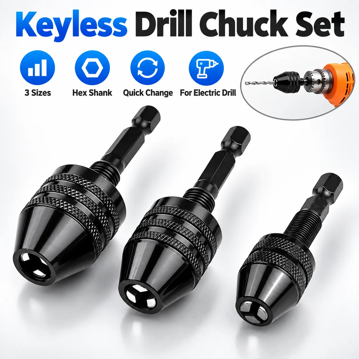 Mini Keyless Drill Chuck 0.3-8 - Power Xchange Tools review and price