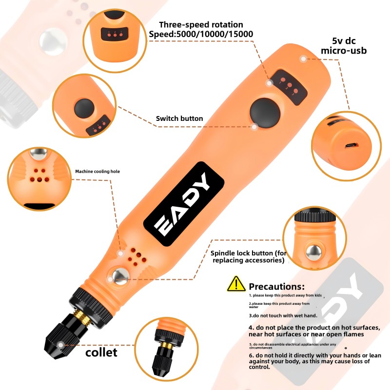 USB Cordless Rotary Tool Kit – - Power Tools Professional review and price